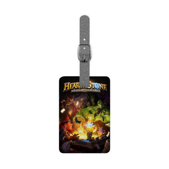 Hearthstone Heroes of Warcraft Polyester Saffiano Rectangle White Luggage Tag Card Insert