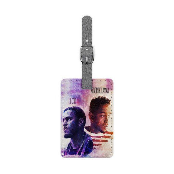 Kendrick Lamar And J Cole Polyester Saffiano Rectangle White Luggage Tag Card Insert