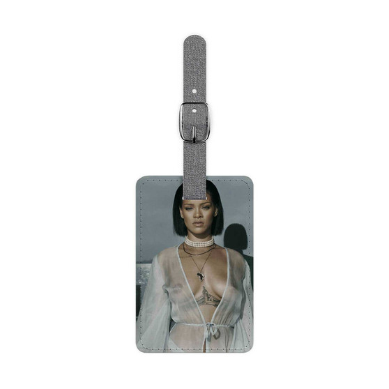 Rihanna Nude Polyester Saffiano Rectangle White Luggage Tag Card Insert