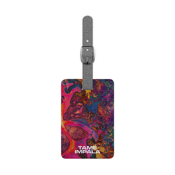 Tame Impala Art Polyester Saffiano Rectangle White Luggage Tag Card Insert