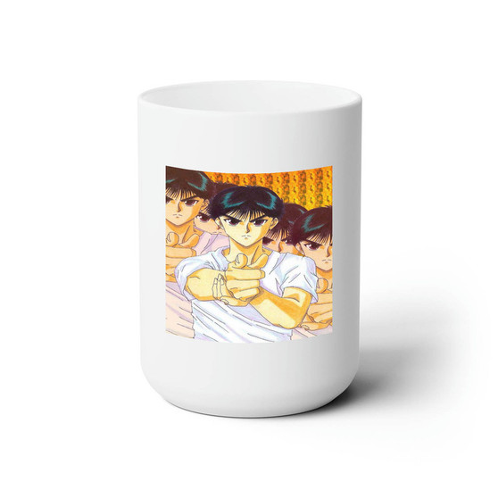 Yusuke Urameshi White Ceramic Mug 15oz Sublimation BPA Free