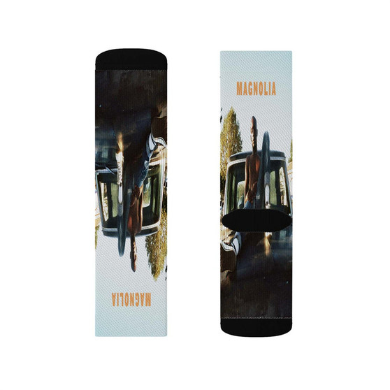 Magnolia Buddy Feat Wiz Khalifa Sublimation White Socks Polyester Unisex Regular Fit