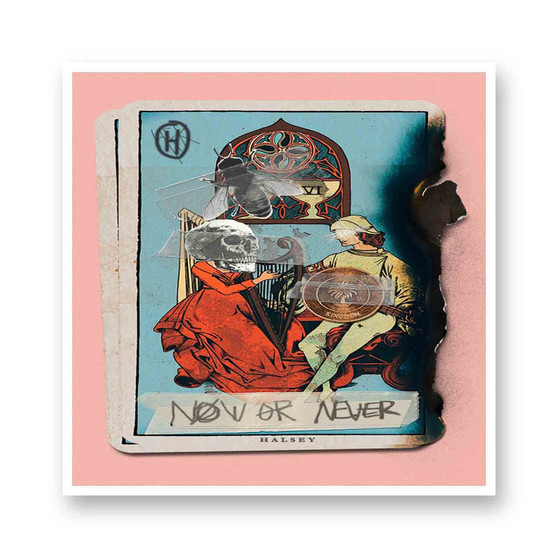 Halsey Now or Never Kiss-Cut Stickers White Transparent Vinyl Glossy