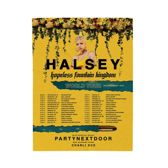 Halsey Hopeless Fountain Kingdom World Tour Velveteen Plush Polyester Blanket Bedroom Family