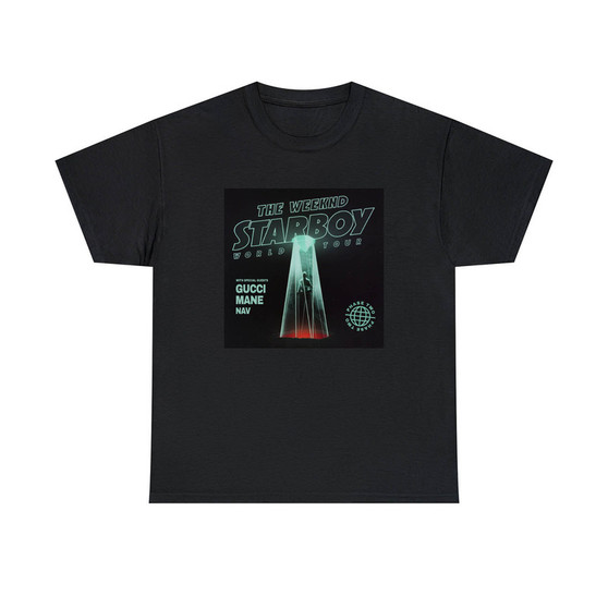 The Weeknd Starboy Legend of the Fall 2017 World Tour Unisex T-Shirts Classic Fit Heavy Cotton Tee Crewneck