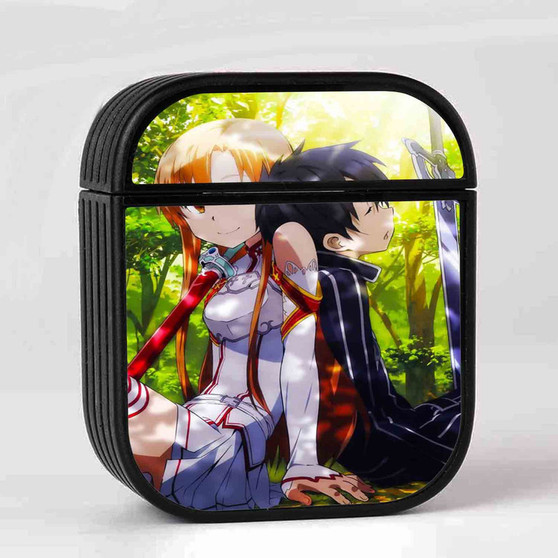 Asuna and Kirito Sword Art Online AirPods Case Cover Sublimation Hard Durable Plastic Glossy