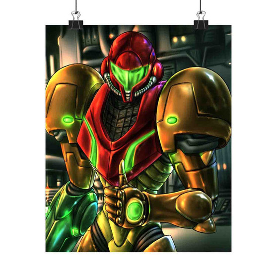 Samus Aran Metroid Art Satin Silky Poster for Home Decor