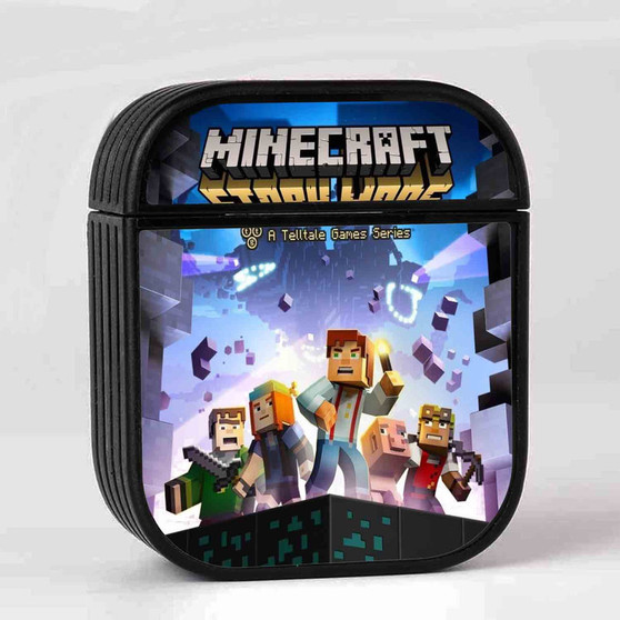 Minecraft Story Mode AirPods Case Cover Sublimation Hard Durable Plastic Glossy