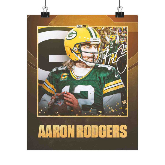 Aaron Rodgers Green Bay Packers Art Satin Silky Poster for Home Decor