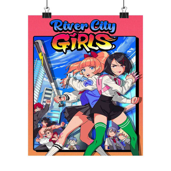 River City Girls Art Satin Silky Poster for Home Decor