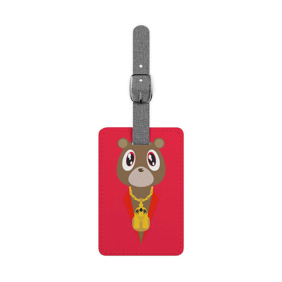 Yeezy Bear Kanye West Polyester Saffiano Rectangle White Luggage Tag Card Insert