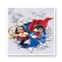 Wonder Woman and Superman lego Kiss-Cut Stickers White Transparent Vinyl Glossy