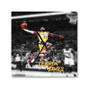 Le Bron James LA Lakers Square Silent Scaleless Wooden Wall Clock