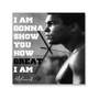 Muhammad Ali Quotes Square Silent Scaleless Wooden Wall Clock