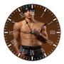 Asher Angel Round Non-ticking Wooden Wall Clock