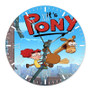 It s Pony Round Non-ticking Wooden Wall Clock