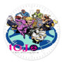 Jo Jo s Bizarre Adventure Manga Round Non-ticking Wooden Wall Clock