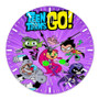 Teen Titans Go Round Non-ticking Wooden Wall Clock