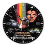Michael Jackson Moonwalker Round Non-ticking Wooden Wall Clock
