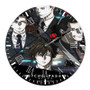 Psycho Pass Round Non-ticking Wooden Wall Clock