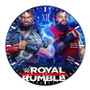 Roman Reigns vs Kevin Owens WWE Royal Rumble Round Non-ticking Wooden Wall Clock