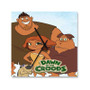 Dawn of the Croods Square Silent Scaleless Wooden Wall Clock