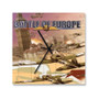 Battle Of Europe Square Silent Scaleless Wooden Wall Clock