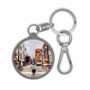 Early Morning Ride Japan Keyring Tag Acrylic Keychain With TPU Cover