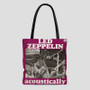 Led Zeppelin Acoustically 1972 Polyester Tote Bag AOP