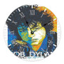 Bob Dylan And His Band Round Non-ticking Wooden Wall Clock