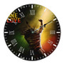 Bob Marley One Love Round Non-ticking Wooden Wall Clock