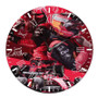 Charles Leclerc and Carlos Sainz Round Non-ticking Wooden Wall Clock