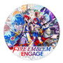 Fire Emblem Engage Round Non-ticking Wooden Wall Clock