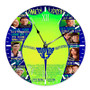 Movie 43 Round Non-ticking Wooden Wall Clock