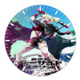 Suicide Squad Isekai Round Non-ticking Wooden Wall Clock