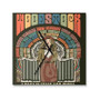 Woodstock Square Silent Scaleless Wooden Wall Clock