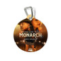 Monarch Round Pet Tag Coated Solid Metal for Cat Kitten Dog