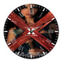 X Movies Round Non-ticking Wooden Wall Clock