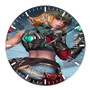 Beatrix Mobile Legends Round Non-ticking Wooden Black Pointers Wall Clock