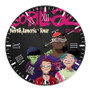 Gorillaz Fall Tour 2022 Round Non-ticking Wooden Black Pointers Wall Clock