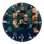 Inside Man Round Non-ticking Wooden Black Pointers Wall Clock