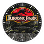 Jurassic Park Poster Signed By Cast Round Non-ticking Wooden Black Pointers Wall Clock