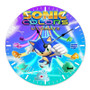 Sonic Colors Ultimate Round Non-ticking Wooden Black Pointers Wall Clock