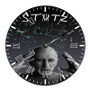 Stutz Round Non-ticking Wooden Black Pointers Wall Clock