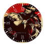 V For Vendetta Round Non-ticking Wooden Black Pointers Wall Clock