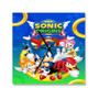 Sonic Origins Square Silent Scaleless Wooden Wall Clock Black Pointers