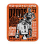 R2 D2 C3 PO Vintage Poster Rectangle Gaming Mouse Pad Rubber Backing