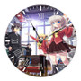 Charlotte Anime Round Non-ticking Wooden Black Pointers Wall Clock