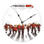 Cyborg 009 Call of Justice 3 Round Non-ticking Wooden Black Pointers Wall Clock