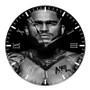 Dave East Round Non-ticking Wooden Black Pointers Wall Clock